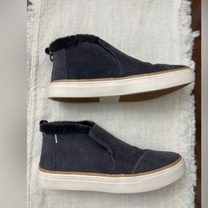 Men's Black Suede Slip-On Shoes